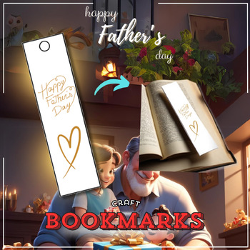 Preview of Fathers day 50 Bookmarks Craft DIY Card Gift questionaire Activities End of year
