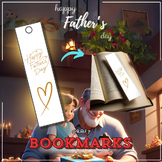 Fathers day 50 Bookmarks Craft DIY Card Gift questionaire 