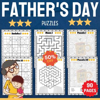 Preview of Fathers day Puzzles With Solution - Fun End of the year Brain Games & Activities