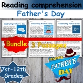 Fathers day Reading comprehension passage End of the year 