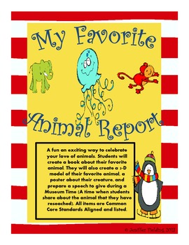 Preview of Favorite Animal Research Report (Common Core Aligned)