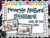 Favorite Author Posters (QR Code to Author's Site)