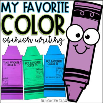 Preview of Favorite Color Craft | Back to School Opinion Writing Prompt for August