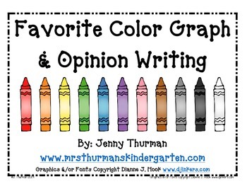 Preview of Favorite Color Graph and Opinion Writing