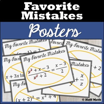 Preview of Favorite Mistakes Posters Classroom Decor