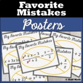 Favorite Mistakes Posters Classroom Decor