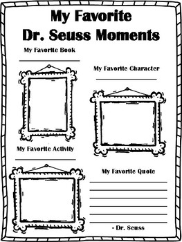 Favorite Moments: Dr. Seuss By Tucker's Teaching Tools 