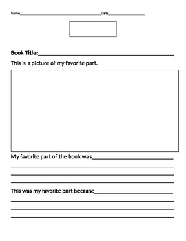 My Favorite Part Of The Story Graphic Organizer - FerisGraphics
