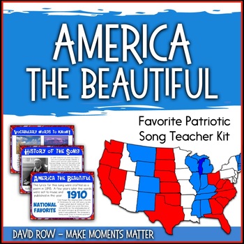 Preview of Favorite Patriotic Song – America the Beautiful Teacher Kit