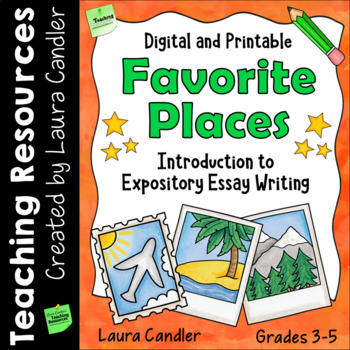 Preview of Favorite Places Writing Activity - Digital & Printable