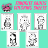 Favorite Saints Catholic Coloring Pages Grades K,1,2,3