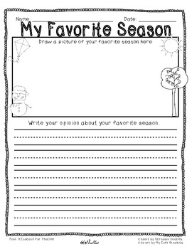 Favorite Season and Holiday--Opinion Writing and Differentiated Organizer