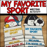 Favorite Sport Writing Activity | Writing Center Activities