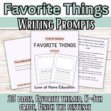 Favorite Writing Prompts: 25 Finish the Sentence Writing P