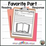 Free Reading Response Graphic Organizer | My Favorite Part