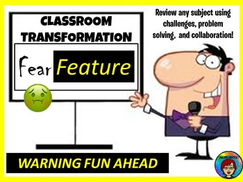 Preview of Fear Factor Feature Interactive Classroom Challenge, transformation, escape