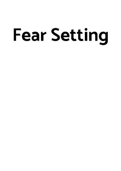 Preview of Fear Setting