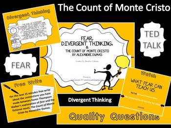 Preview of Fear and Divergent Thinking: The Count of Monte Cristo by Alexandre Dumas