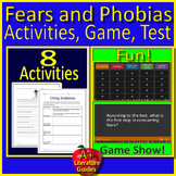 Fears and Phobias Bundle - 8 Activities, Review Game, and 