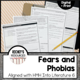 Fears and Phobias Nonfiction Unit Aligned with HMH 6 Digit