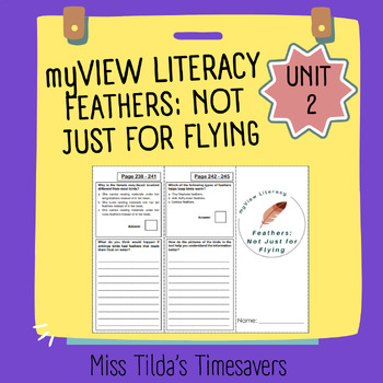 Preview of Feathers: Not Just for Flying - myView Literacy 4