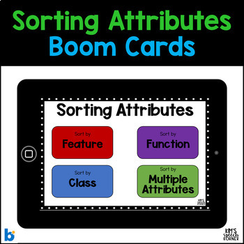 Preview of Feature Function Class | Sorting Attributes Boom Cards | Digital Activity