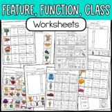Feature, Function, and Class Worksheets