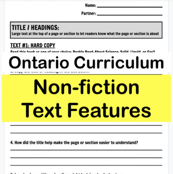 Preview of Features of Non-fiction Texts