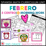 Febrero Language Arts and Math Morning Work y Centros Matemáticos