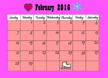 Preview of February 2017 Calendar