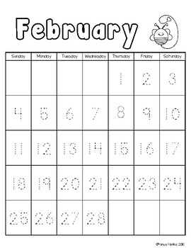 February 2018 Calendar Pages By Mindy Henke 