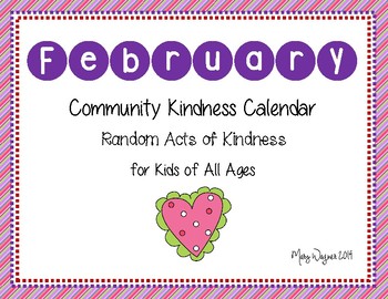 Preview of February 2019 Community Kindness Calendar
