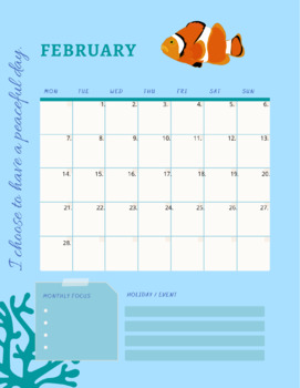 February 2022 Planner by Miss B Little Lessons | TpT