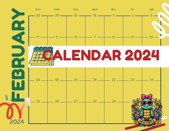 Preview of February 2024 Calendar: Your Monthly Planner for a Productive Year!”  2024