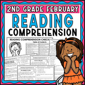 Preview of February - 2nd grade Reading Passages with Comprehension Questions