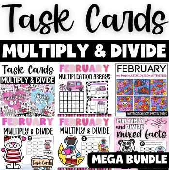 Preview of Multiplication and Division for 3rd Grade Math MEGA Bundle {Valentine’s Day}