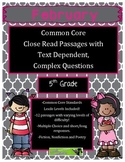 February 5th Gr - Close Read Comprehension Passages & Comp