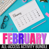 February Activities Bundle: Book Study, Printables, Crafts