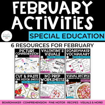 Preview of February Activities Bundle | Special Education