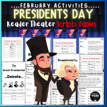 Preview of February Activities Presidents Day Readers Theater Scripts fables