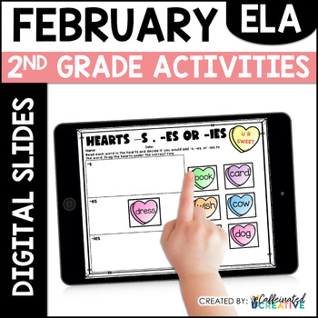 Preview of February Activities Reading Writing Grammar Digital Slides 2nd Grade
