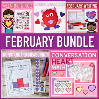 Preview of February Activities (Writing, Math, & More) BUNDLE