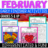 February Activities for February Fast Finishers & Early Fi