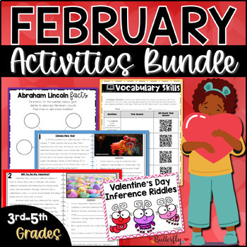 Preview of Groundhog Day Valentines Day Black History Month February Holiday Activities