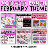 February Activity Bundle - Math, Literacy, Crafts, Bulleti