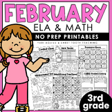 February Activity Pack | 3rd Valentine's Day Worksheets Li
