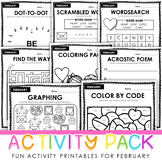 February Activity Packet - Fun Printables for Valentine's Day
