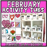 February Activity Tubs Morning Bins Kindergarten Valentine's Day