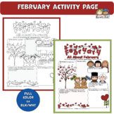 February Activity Worksheet Freebie (Karen's Kids Printables)