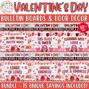 Preview of February And Valentine's Day Bulletin Boards Bundle with 15 Heartfelt Sayings!